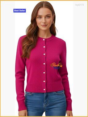 Slim Fit Cardigan Sweater - Long Sleeve Button Down Lightweight